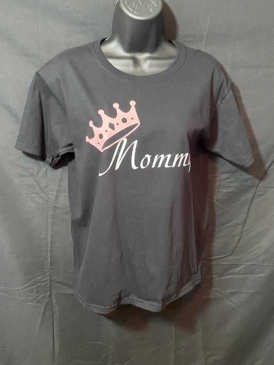 Women's “Mommy” Crown Design Shirt with Matching Mini Shirt