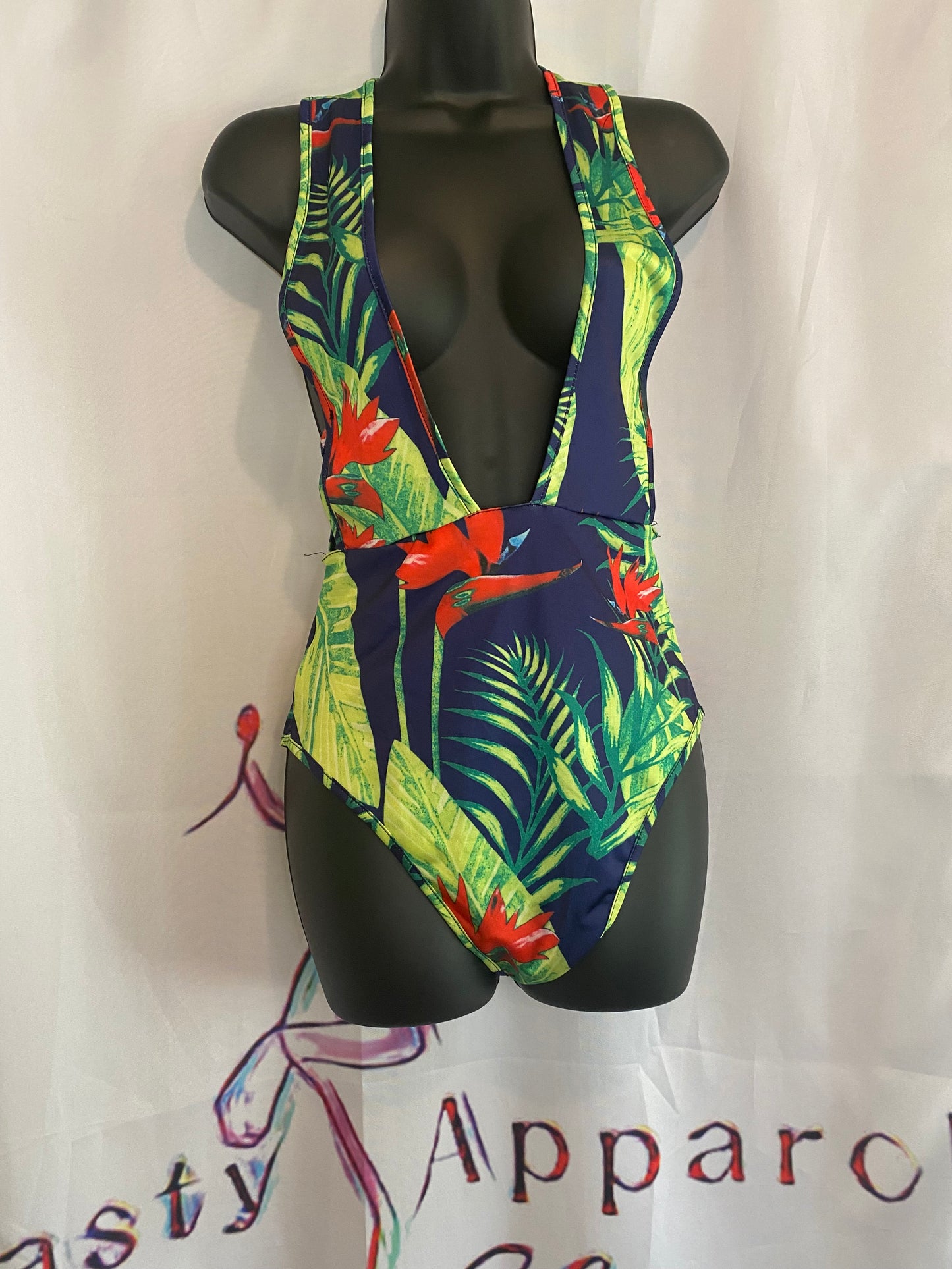 “Caribbean Babe” Women’s One Piece Swimsuit with Coverup